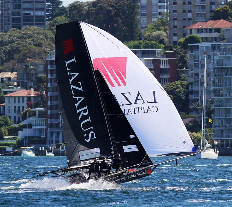 Lazarus recovered from a slow start - NSW 18ft skiff Championship photo copyright Frank Quealey taken at Australian 18 Footers League and featuring the 18ft Skiff class