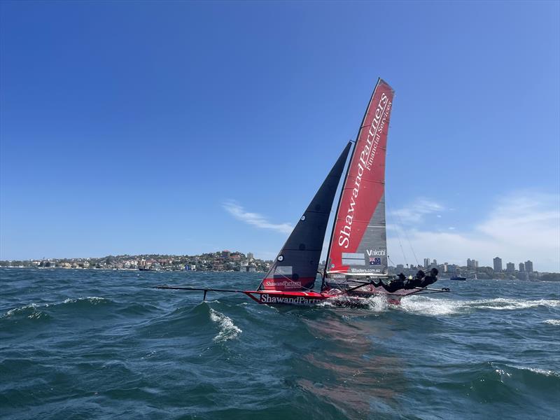 Shaw and Partners during Race 3 of the NSW 18ft Skiff Championship - photo © Frank Quealey