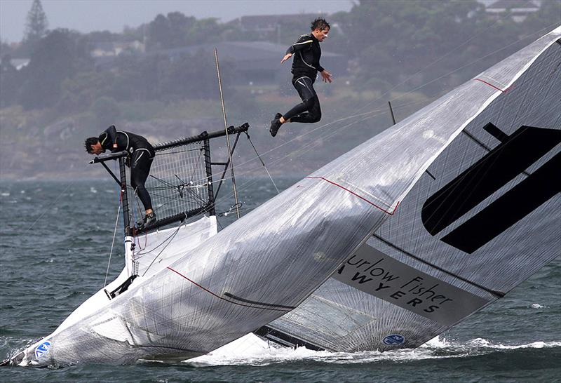 Random selection of image from Sydney Harbour photo copyright Frank Quealey taken at Australian 18 Footers League and featuring the 18ft Skiff class