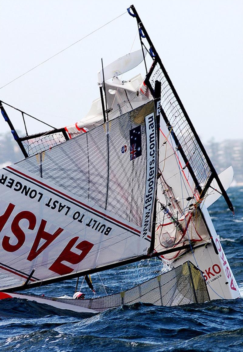 Random selection of image from Sydney Harbour photo copyright Frank Quealey taken at Australian 18 Footers League and featuring the 18ft Skiff class