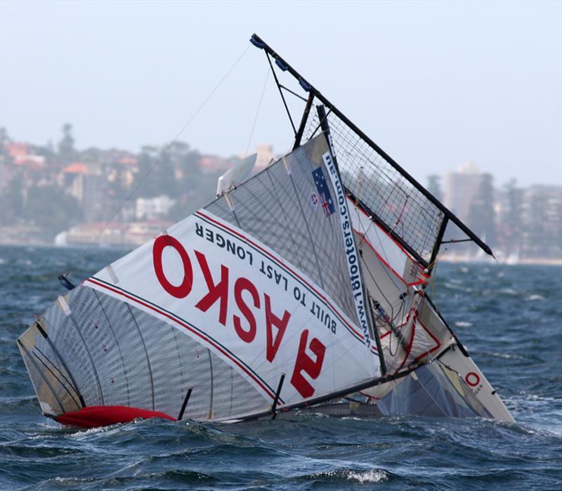 Asko goes down the mine photo copyright Frank Quealey taken at Australian 18 Footers League and featuring the 18ft Skiff class