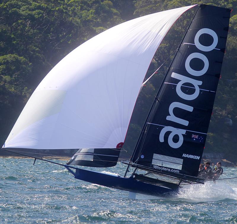 Andoo's winning style in Race 4 - 18ft Skiff Australian Championship - photo © Frank Quealey