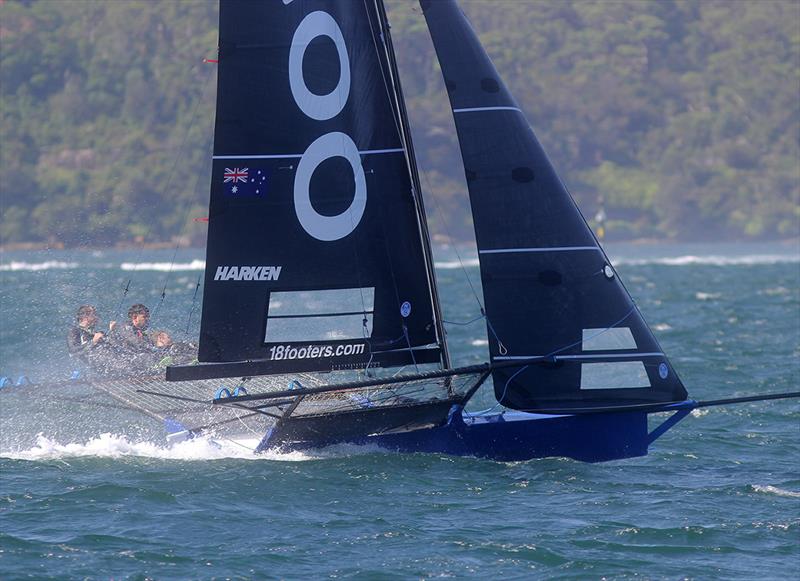 Winning style of Andoo - 18ft Skiff Australian Championship photo copyright Frank Quealey taken at Australian 18 Footers League and featuring the 18ft Skiff class