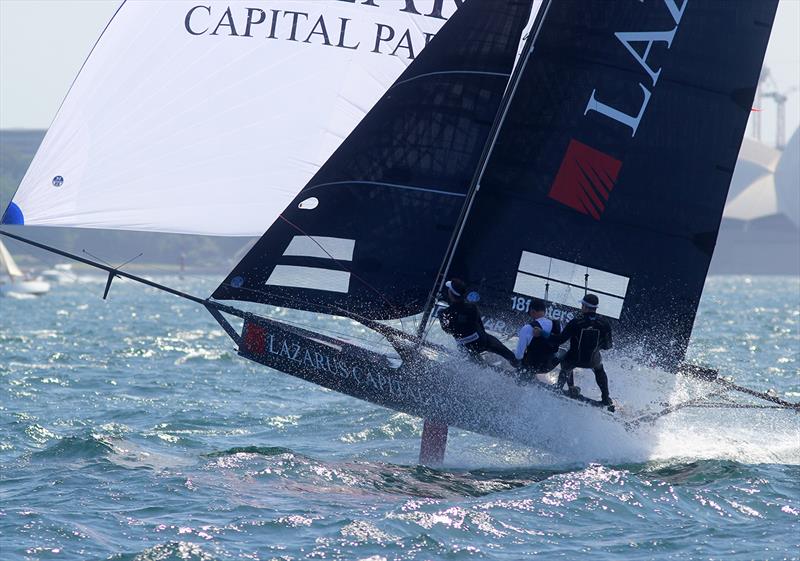 Lazarus, finished third in the 18ft Skiff Australian nationals - photo © Frank Quealey