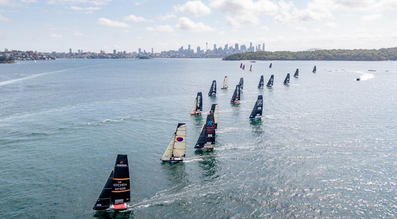 The 18ft Skiff fleet on Sydney Harbour - photo © Michael Chittenden