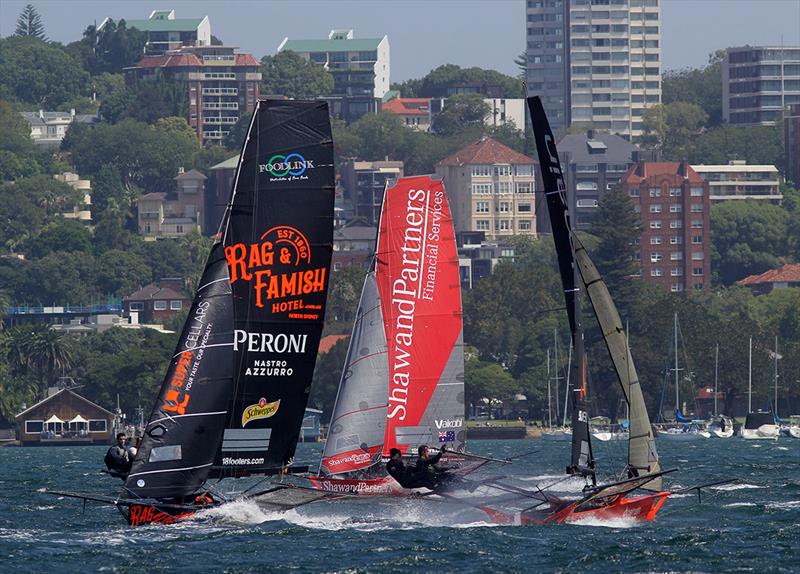18ft Skiff Club Championship: Race 14 photo copyright Frank Quealey taken at Australian 18 Footers League and featuring the 18ft Skiff class