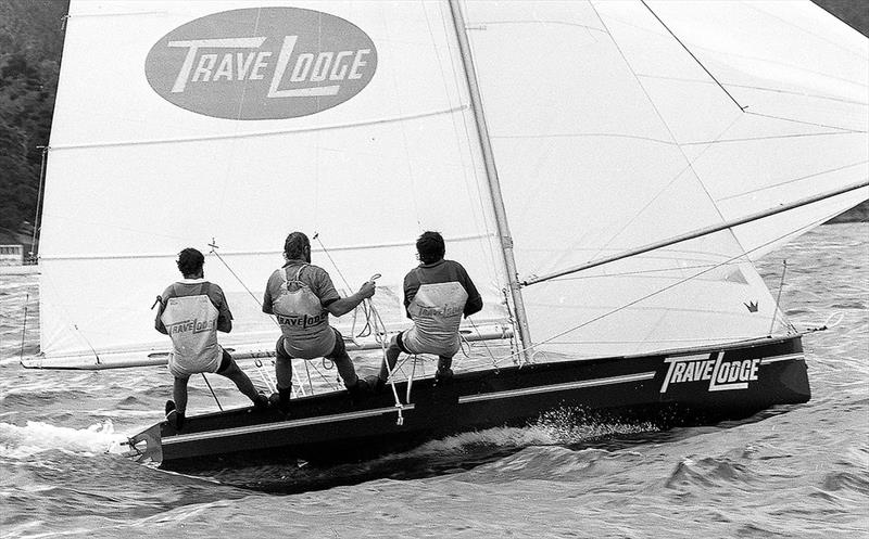 Travelodge, 1976-77 photo copyright Bob Ross taken at Australian 18 Footers League and featuring the 18ft Skiff class