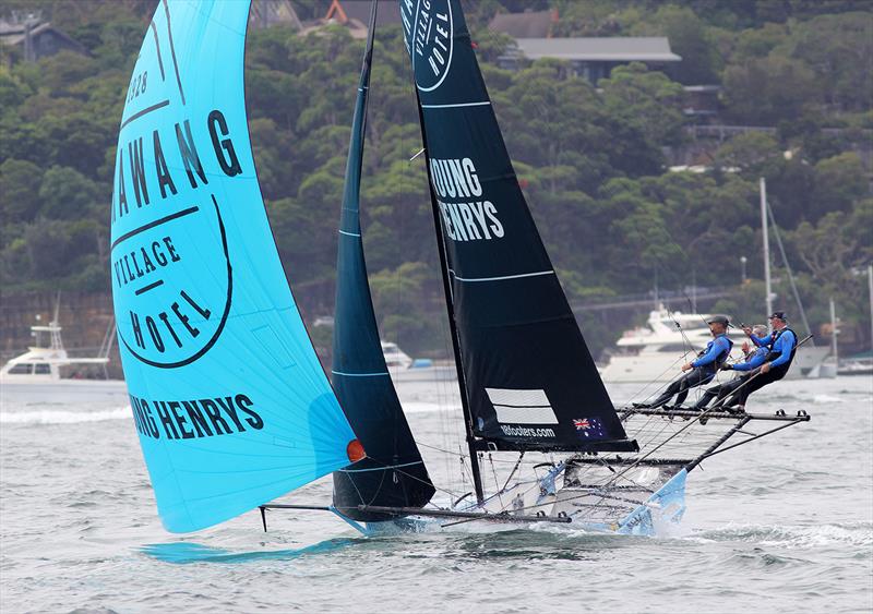 Burrawang-Young Henrys was well placed early on 18ft Skiff 73rd JJ Giltinan Championship Day 1 - photo © Frank Quealey