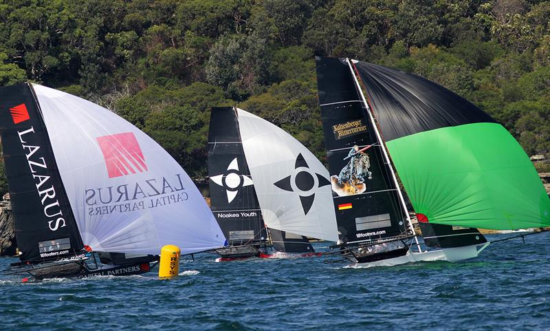 Going to the wing mark in race 8 on 18ft Skiff 73rd JJ Giltinan Championship Day 6 - photo © Frank Quealey