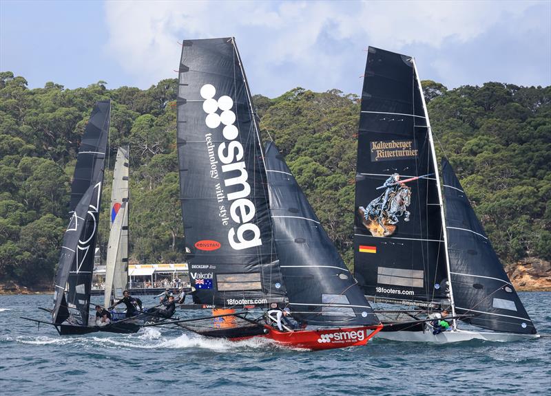 Black Knight leads Smeg, Big Pete, Noakesailing and Yandoo in the final race of the JJs - photo © Michael Chittenden, Sail Media
