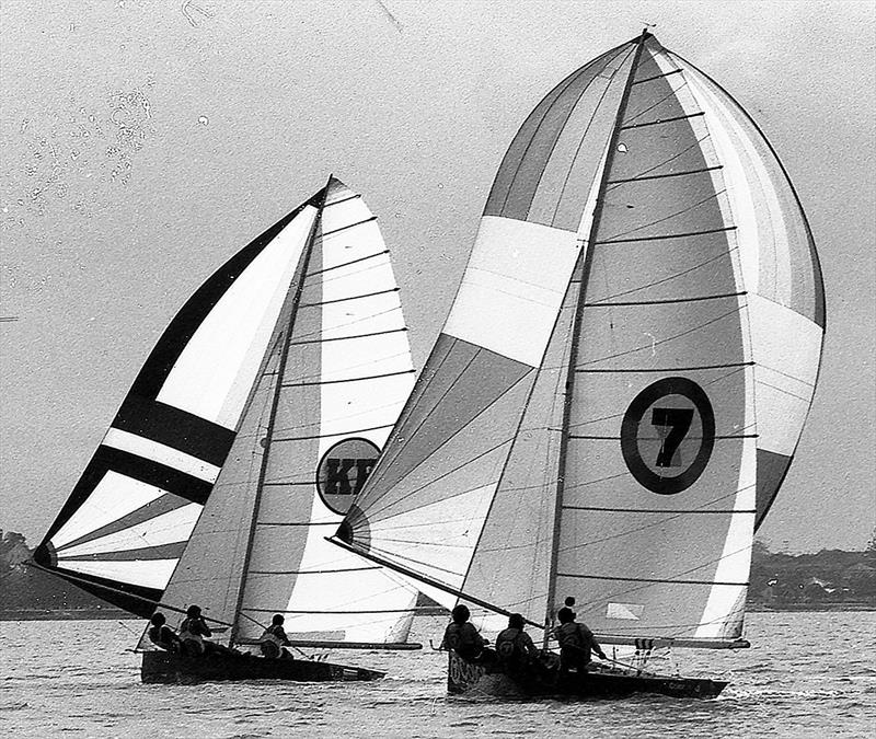 The sail off between Color 7 and KB, Brisbane 1978 - photo © Bob Ross