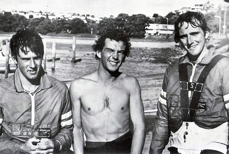 1976-77 Color 7 crew, from left, Iain Murray, Ian Souter, Shane Corbett - photo © Archive