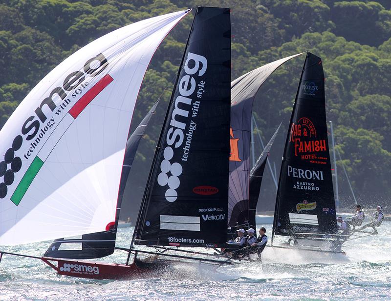 Smeg and Rag and Famish Hotel are both long term sponsors photo copyright Frank Quealey taken at Australian 18 Footers League and featuring the 18ft Skiff class