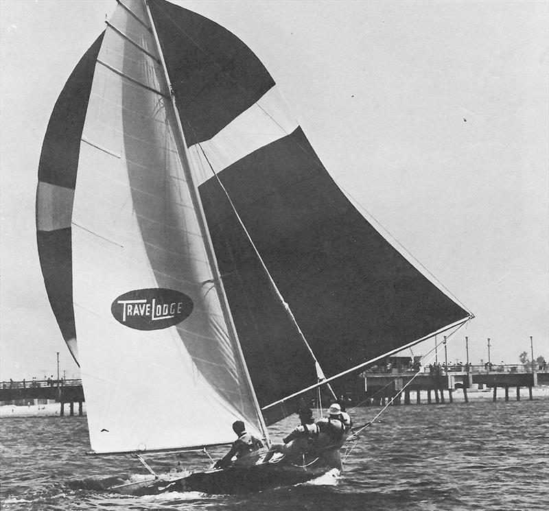 Travelodge, racing in the USA in 1969 photo copyright Frank Quealey taken at Australian 18 Footers League and featuring the 18ft Skiff class