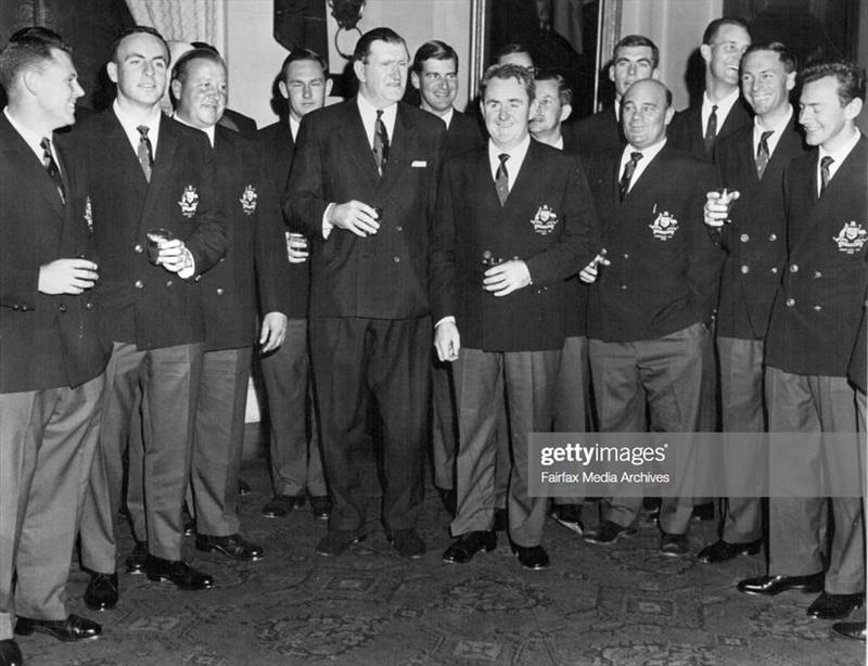 The Gretel I Americas cup team (Barry Russell is on the far left) (archive) - photo © Gettyimages