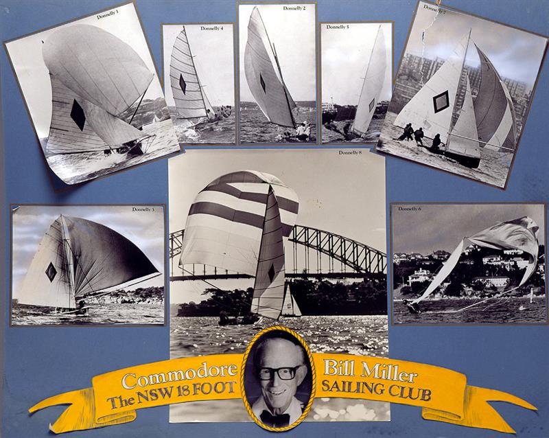 Bill Miller tribute poster photo copyright Ian Smith / John Steamer Stanley OAM / Robert Chapman taken at Australian 18 Footers League and featuring the 18ft Skiff class