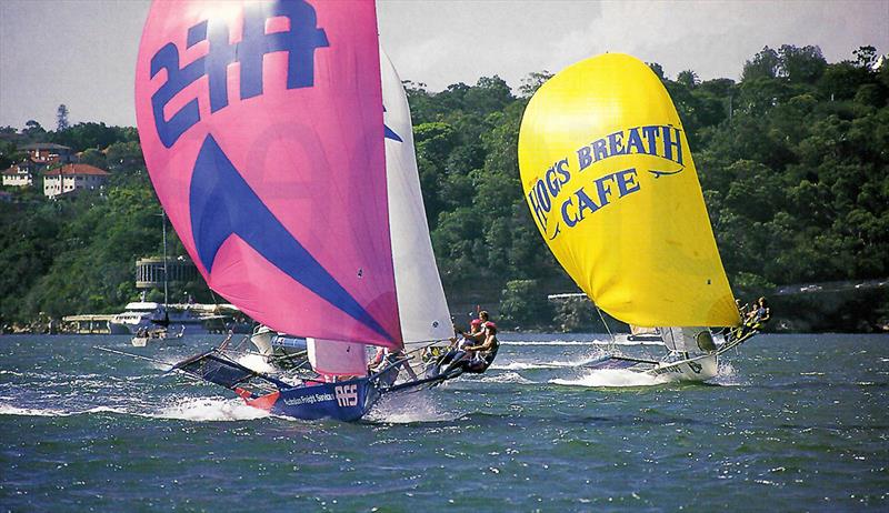 new 18s racing in the 1990s photo copyright Bob Ross taken at Australian 18 Footers League and featuring the 18ft Skiff class