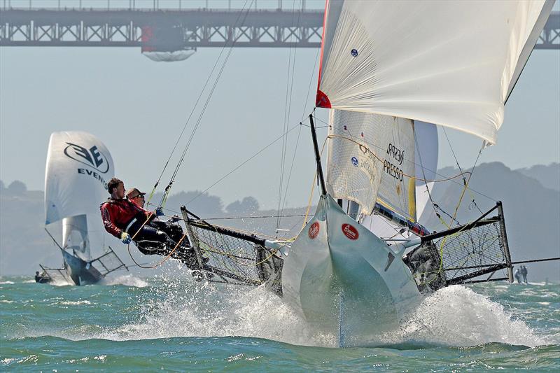 San Francisco action photo copyright Archive taken at Australian 18 Footers League and featuring the 18ft Skiff class