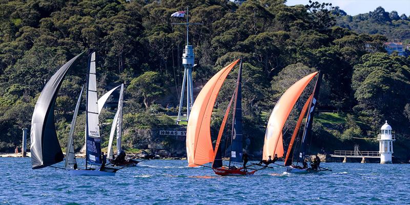 Fleet off Bradleys Head - 2023-34 Spring Championship - photo © Frank Quealey