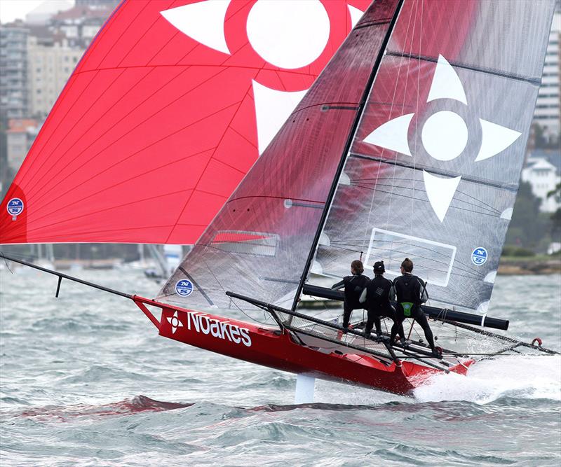 Sean Langman (Noakesailing) in action on a NE spinnaker run on Sydney Harbour - photo © Frank Quealey