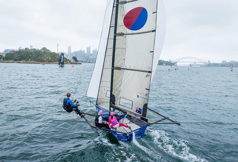 Yandoo closes in on Smeg as the pair approach the wing mark - The Sponsors Race - photo © SailMedia