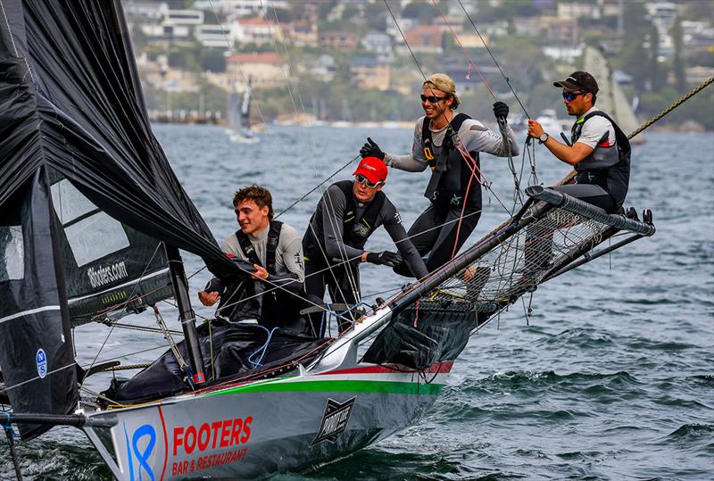 The winning crew as they cross the finish line - The Sponsors Race - photo © SailMedia