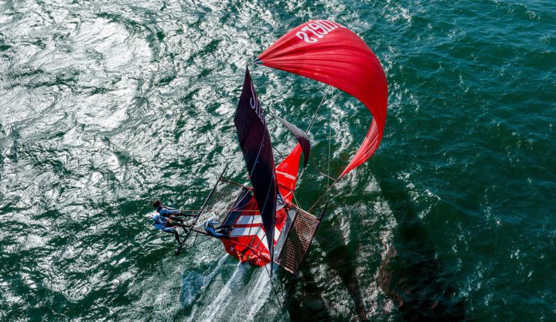 Emma Rankin and Shaw and Partners in action last Sunday - 2023-24 NSW 18ft skiff Championship - photo © SailMedia