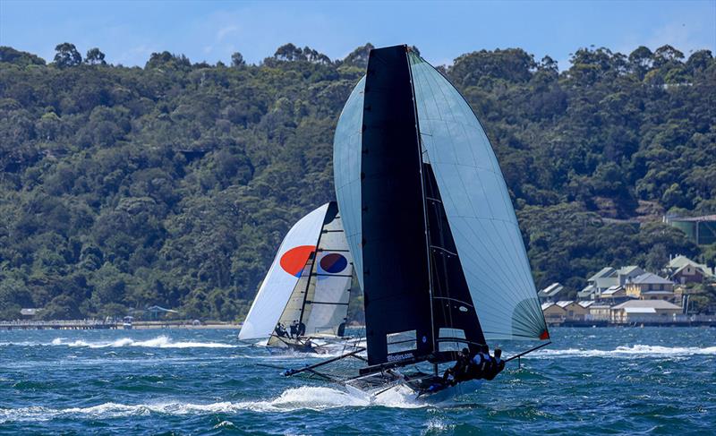 Put Your Name Here chases Yandoo home in Race 4 last Sunday - 2023-24 NSW 18ft skiff Championship - photo © SailMedia