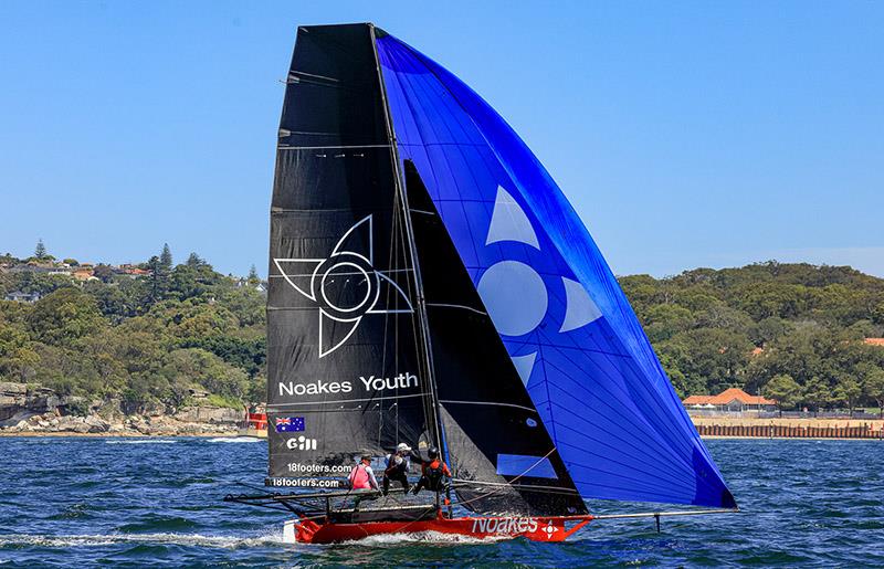 Noakes during a recent Australian Championship race photo copyright SailMedia taken at Australian 18 Footers League and featuring the 18ft Skiff class