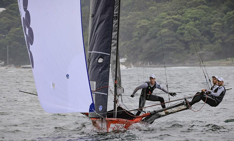 Today's race-winning Smeg team in action - 18ft Skiff Australian Championship - photo © SailMedia