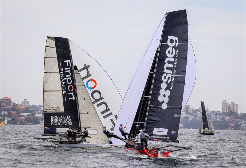 18ft Skiff 2024 JJ Giltinan Championship Invitation Race: Spinnaker run to the wing mark - photo © SailMedia