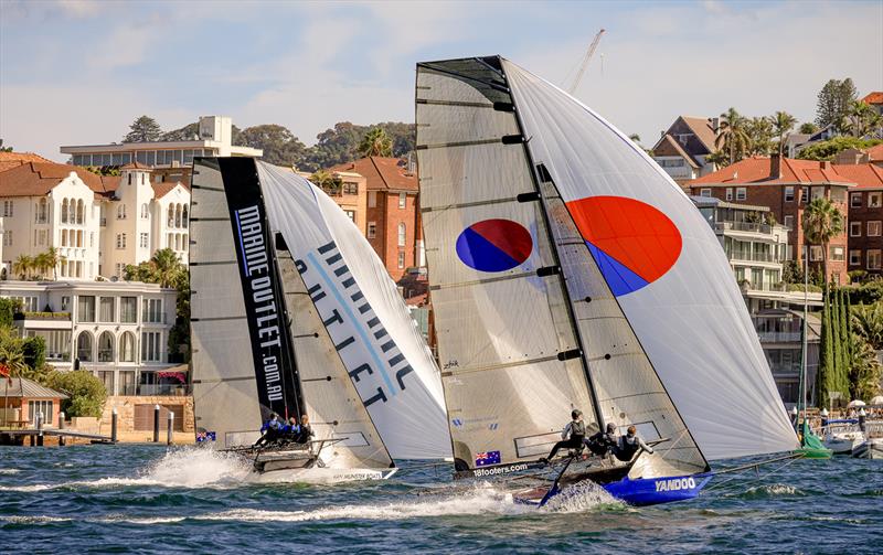 18ft Skiff 2024 JJ Giltinan Championship Race 2: Yandoo home third ahead of Marine Outlet - photo © SailMedia