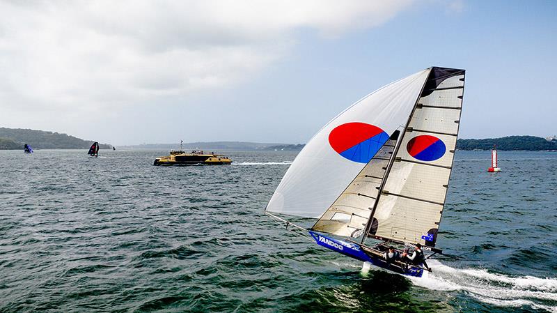 Action shot of series leader, Yandoo - 18ft Skiff Winnings 2024 JJ Giltinan Championship - photo © SailMedia