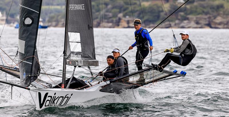 Vaikobi during the 18ft Skiff Queen of the Harbour 2024 photo copyright SailMedia taken at Australian 18 Footers League and featuring the 18ft Skiff class