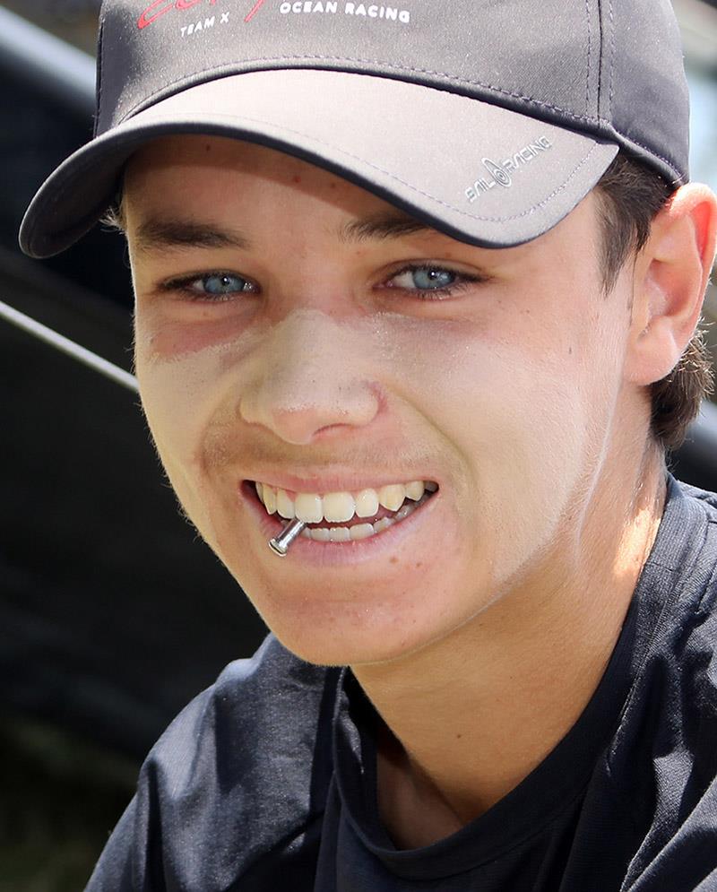 Joel Beashel, stepped up as replacement skipper of Andoo, and finished third, in the final race of the championship - Winnings JJ Giltinan Championship photo copyright Frank Quealey taken at Australian 18 Footers League and featuring the 18ft Skiff class