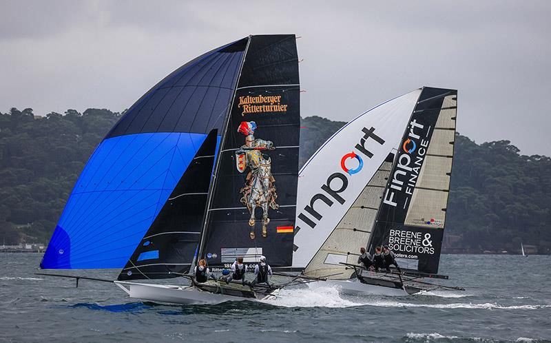 Germany's Black Knight and Australia's Finport Finance battle for a podium finish in Race 1 of the championship - Winnings JJ Giltinan Championship - photo © SailMedia