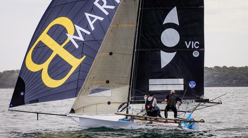 Invitation race warm up - JJ Giltinan Championship photo copyright SailMedia taken at Australian 18 Footers League and featuring the 18ft Skiff class