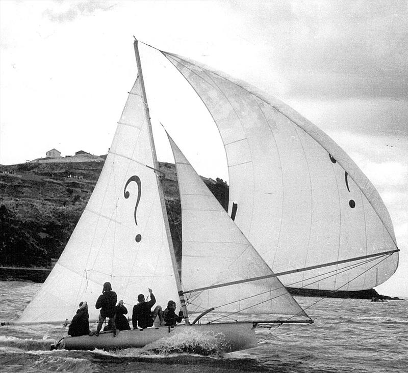 1952 and 1954 champion, Intrigue photo copyright Graham Mander collection taken at Australian 18 Footers League and featuring the 18ft Skiff class