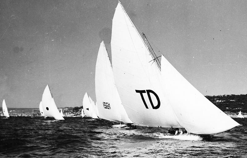 Top Dog, Australia, Swansea and others in a League race during the 1940s photo copyright Archive taken at Australian 18 Footers League and featuring the 18ft Skiff class
