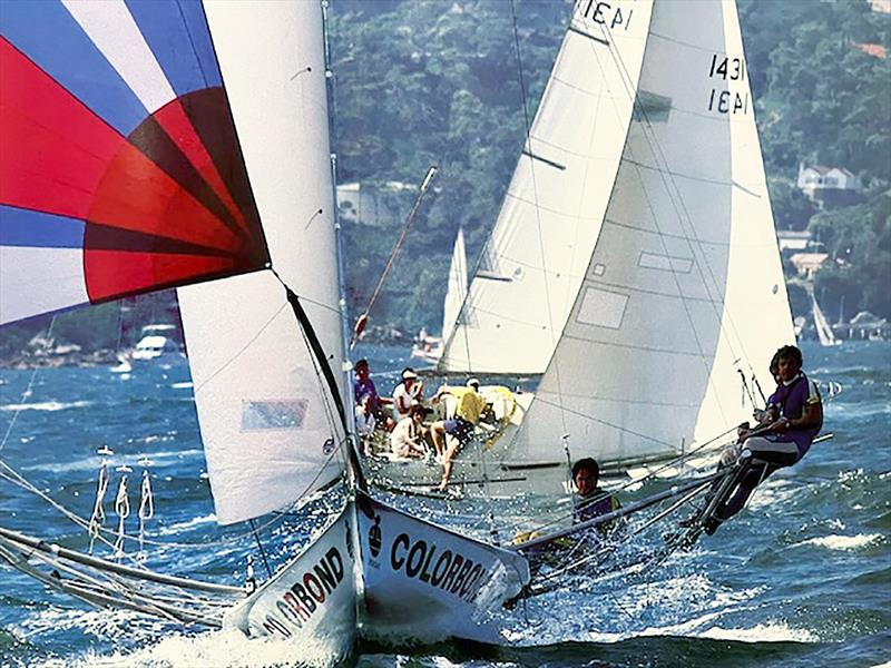 Lysaght Colorbond 1983-84, with former Color 7 crewman Don Buckley in the bow photo copyright Kevin Wadham taken at Australian 18 Footers League and featuring the 18ft Skiff class