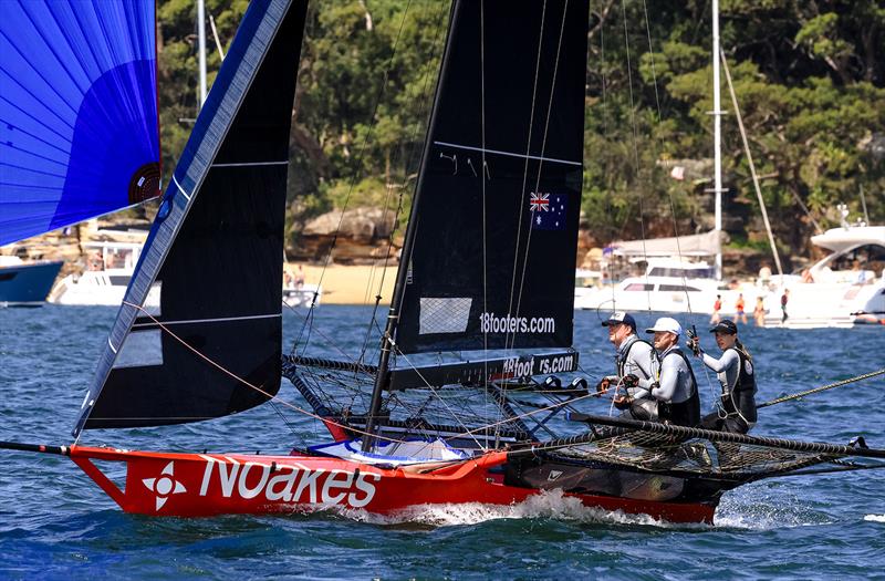 Noakes crew look for more wind - 18ft Skiff NSW Championship 2024 photo copyright SailMedia taken at Australian 18 Footers League and featuring the 18ft Skiff class