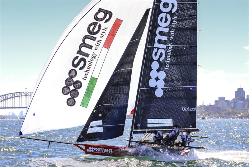 Smeg's  - Queen of the Harbour 2025 photo copyright SailMedia taken at Australian 18 Footers League and featuring the 18ft Skiff class