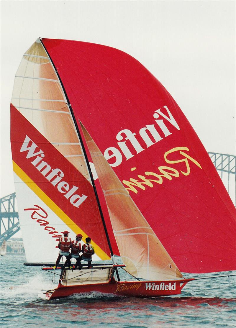 Winfield Racing in action on Sydney Harbour photo copyright Frank Quealey taken at Australian 18 Footers League and featuring the 18ft Skiff class