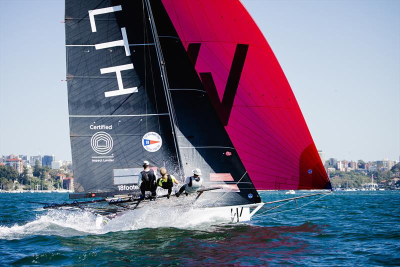 WLTH at the Giltinan Championship photo copyright Suellen Hurling / Live Sail Die taken at Australian 18 Footers League and featuring the 18ft Skiff class