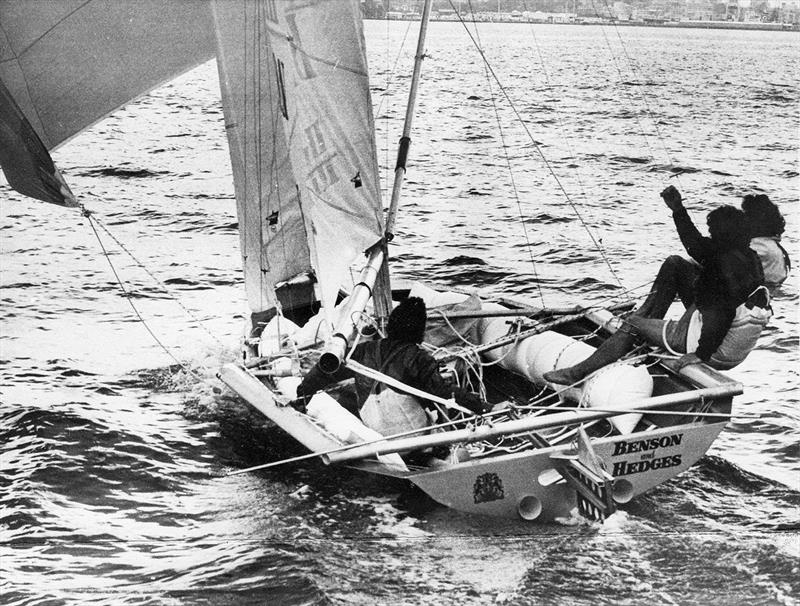 Russell Bowler's earlier Benson and Hedges photo copyright Archive taken at Australian 18 Footers League and featuring the 18ft Skiff class