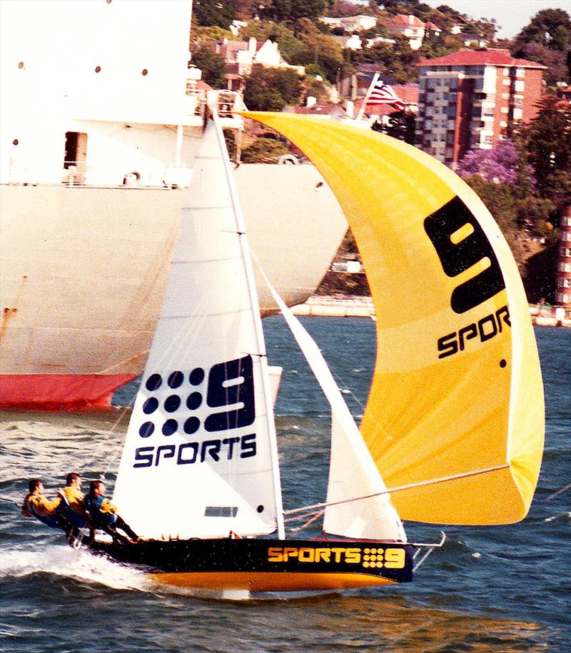 NE spinnaker run in 1979-80 season photo copyright Bob Ross taken at Australian 18 Footers League and featuring the 18ft Skiff class