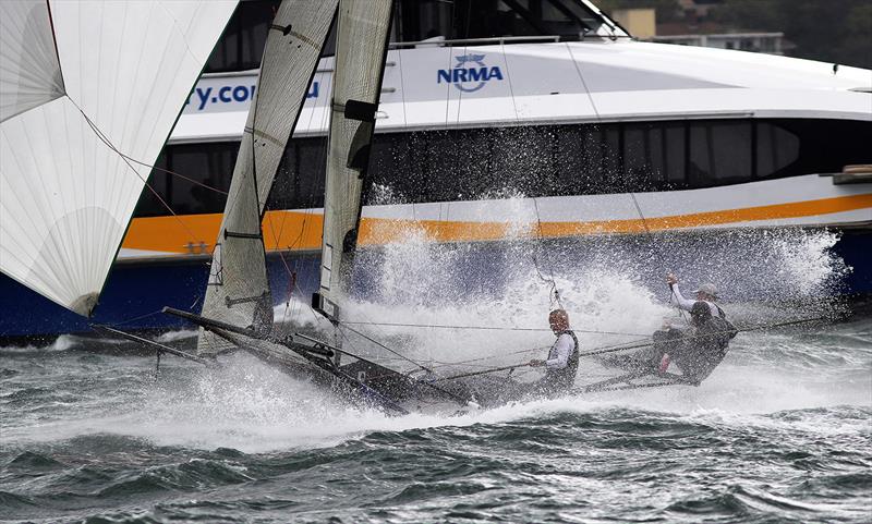 Heading towards a Sydney Harbour ferry in the 2021-22 season - photo © Frank Quealey
