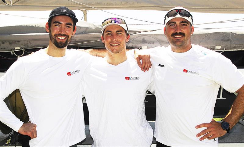 Lazarus team, from left Tim Westwood, Tom Cunich, Marc Chapon - photo © Frank Quealey