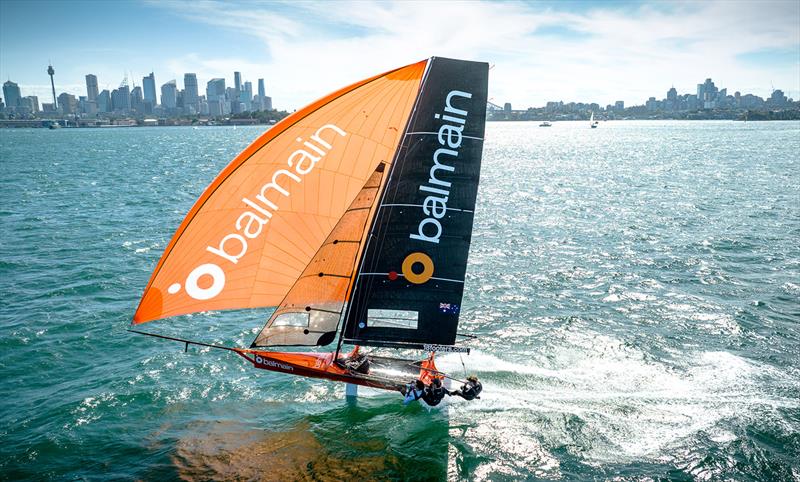 Iconic Sydney Harbour image photo copyright SailMedia taken at Australian 18 Footers League and featuring the 18ft Skiff class