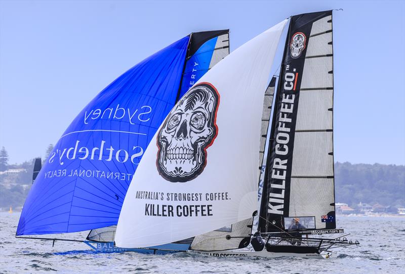 18ft Skiff NSW Championship Day 4 - Close spinnaker action - photo © SailMedia